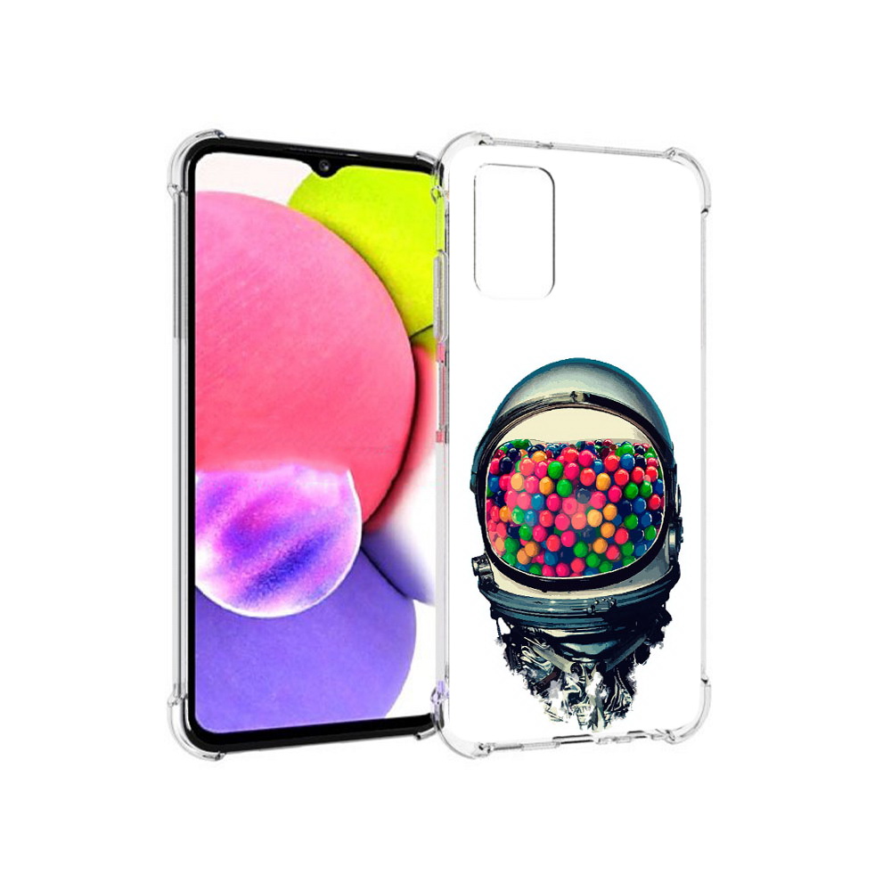 

Чехол MyPads Tocco для Samsung Galaxy A03s шлем космонавта (PT162170.549.700), Прозрачный, Tocco