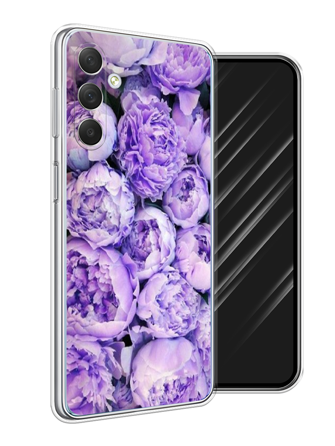 

Чехол Awog на Samsung Galaxy M54 "Пионы сиреневые", Фиолетовый;голубой, 2108250-8