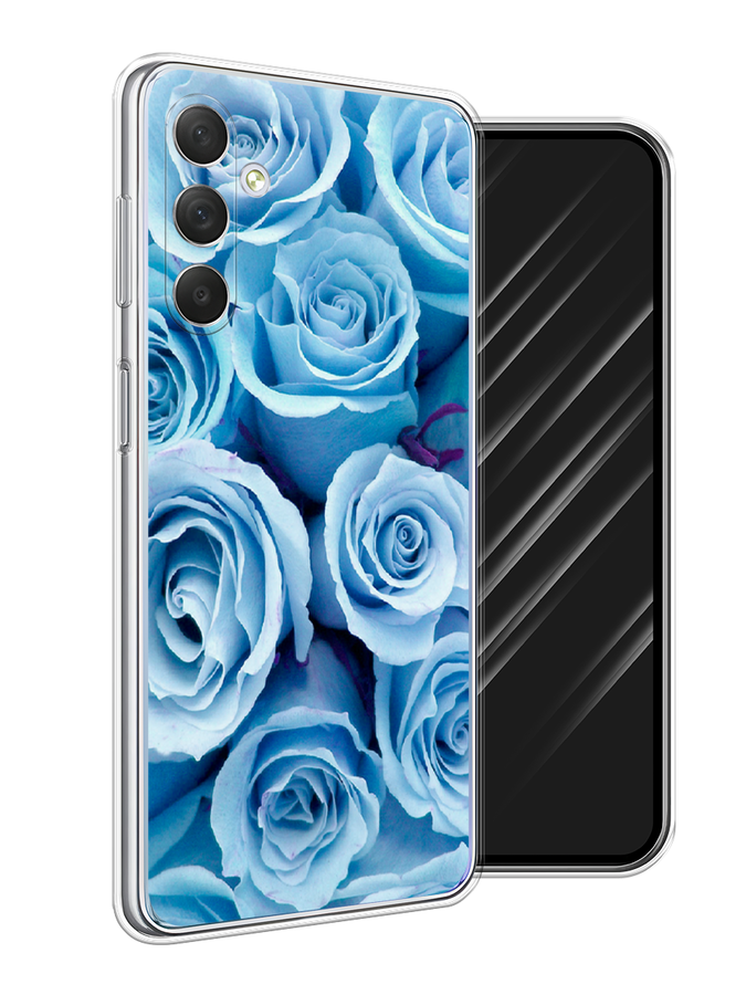

Чехол Awog на Samsung Galaxy M54 "Лазурные розы", Голубой, 2108250-8