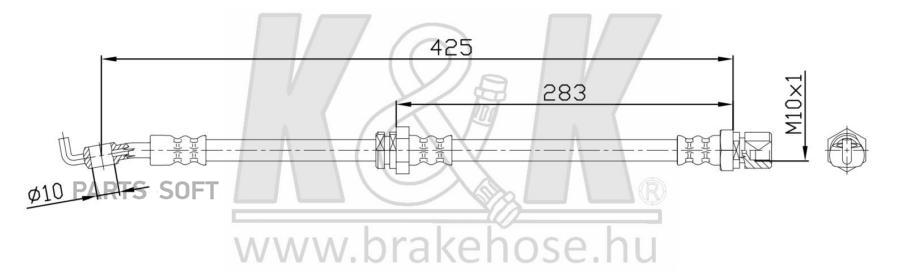 

Шланг Тормозной Задн Прав Daewoo: Nubira/Lacetti 03- Rr K&K арт. FT0193