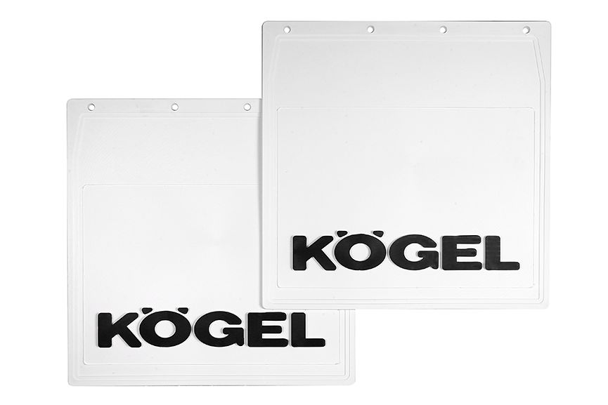 

Брызговики задние (белая резина) KOGEL 400*400 LUX Черная надпись (комплект)