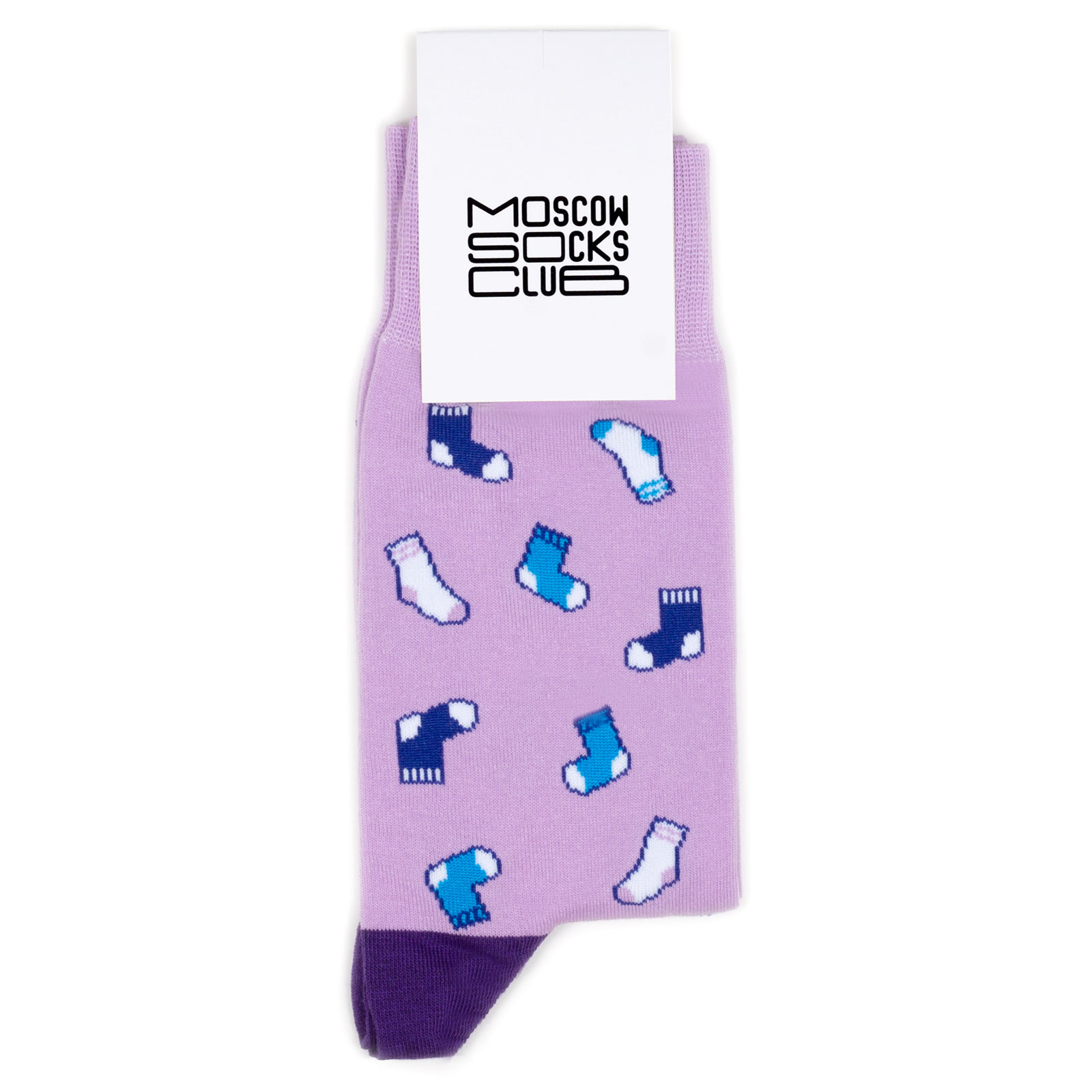 

Носки унисекс MoscowSocksClub Носочки фиолетовый/голубой/белый, Носочки