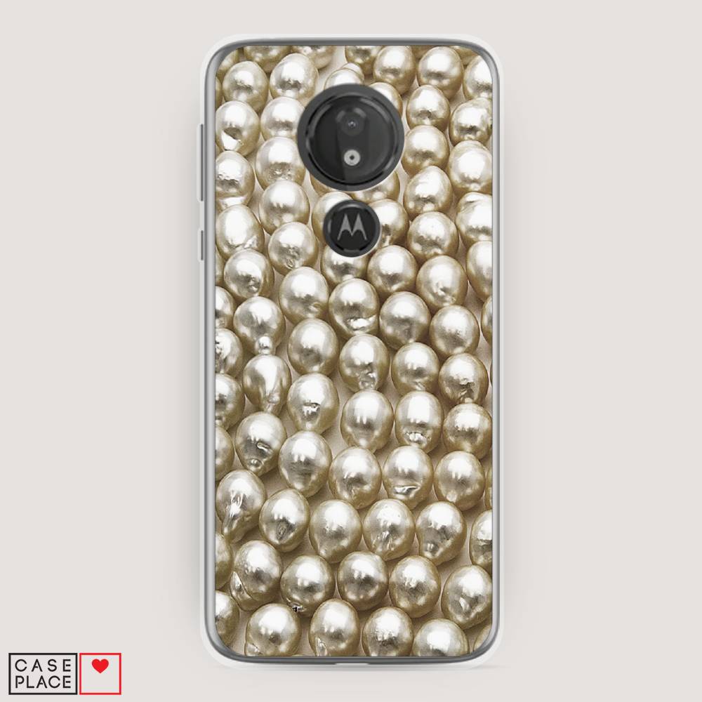 

Чехол на Motorola Moto G7 Power "Жемчуг", Бежевый, 241350-3