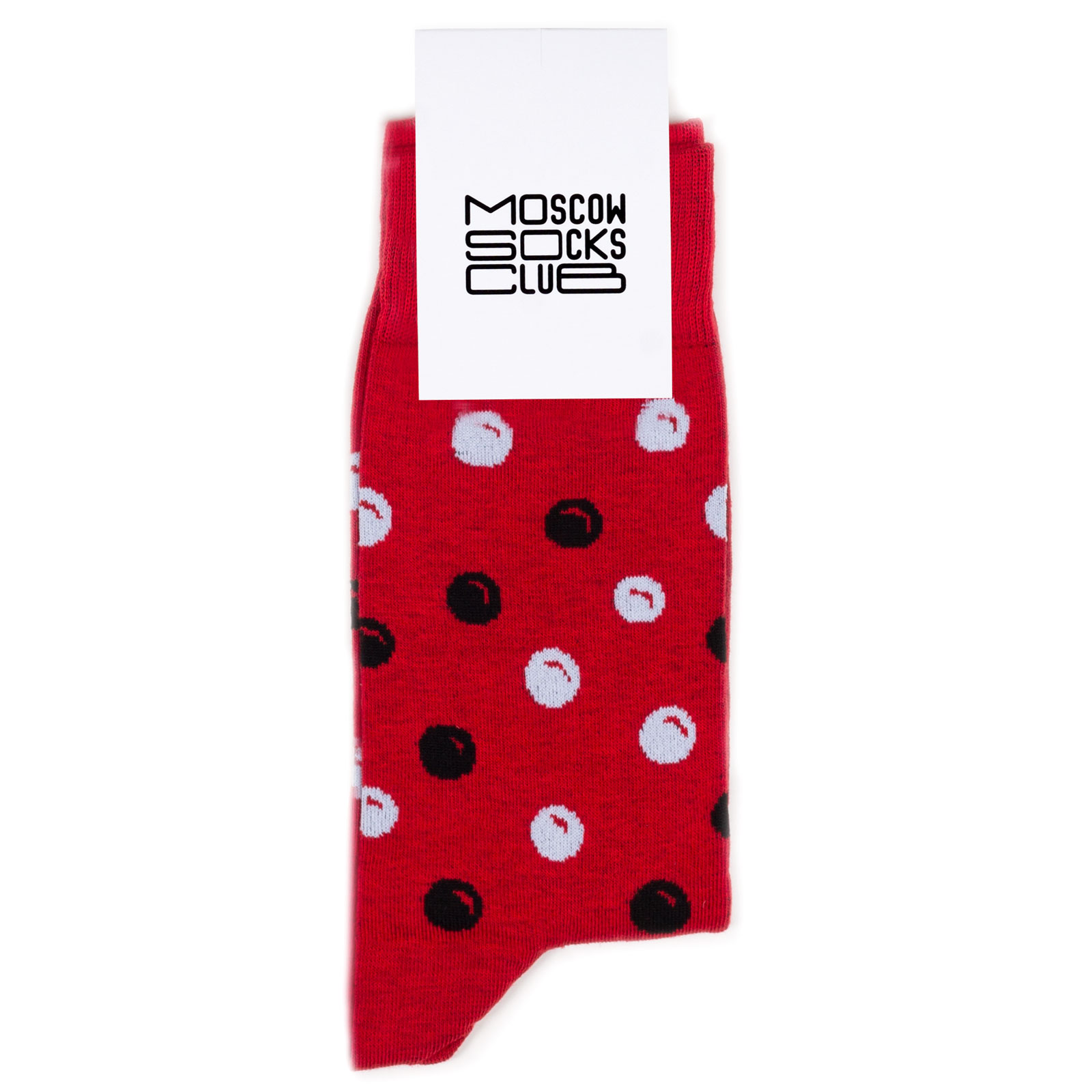 

Носки унисекс MoscowSocksClub Горошины красный/серый/черный 34-37, Горошины