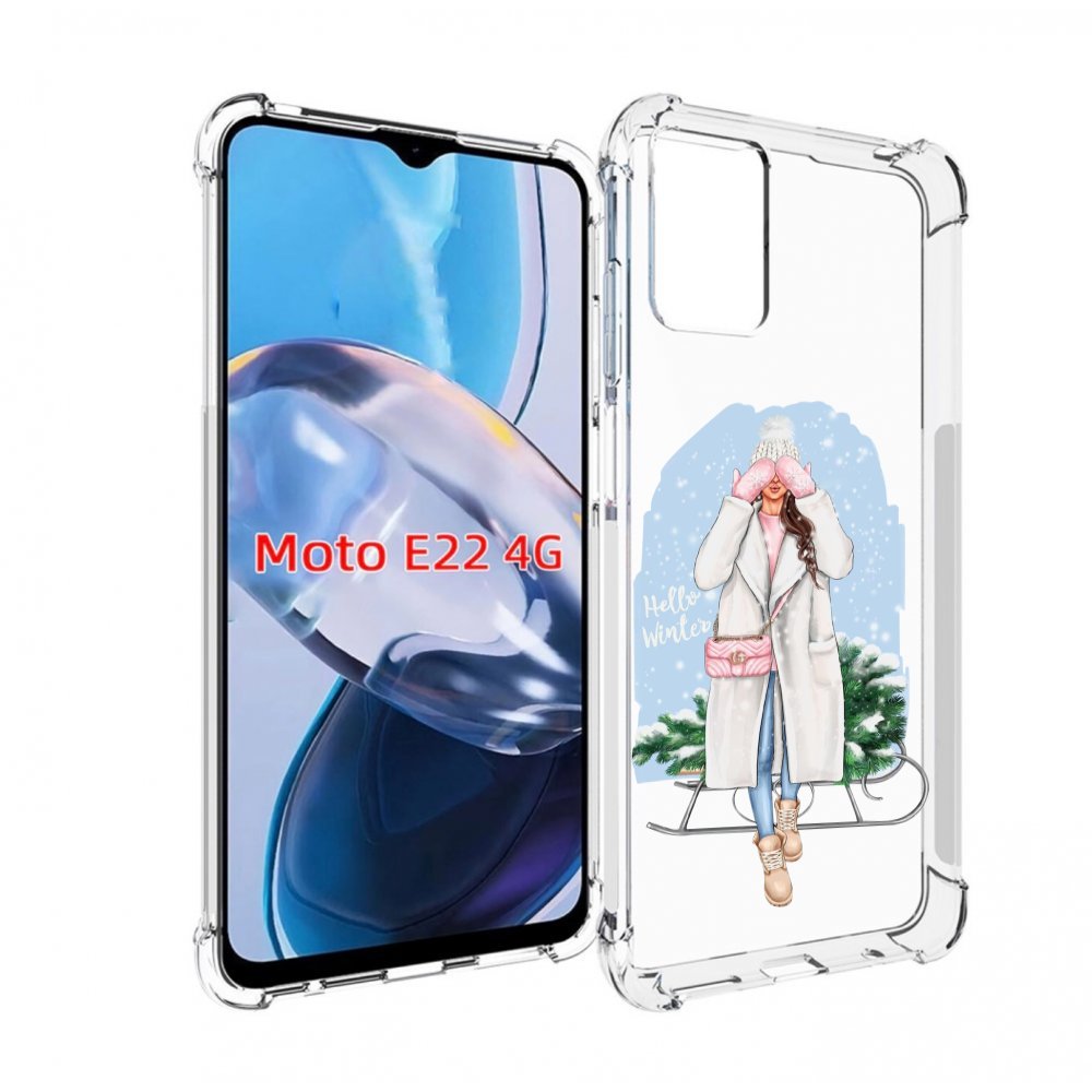 

Чехол MyPads привет-зима женский для Motorola Moto E22 4G / E22i 4G, Прозрачный, Tocco