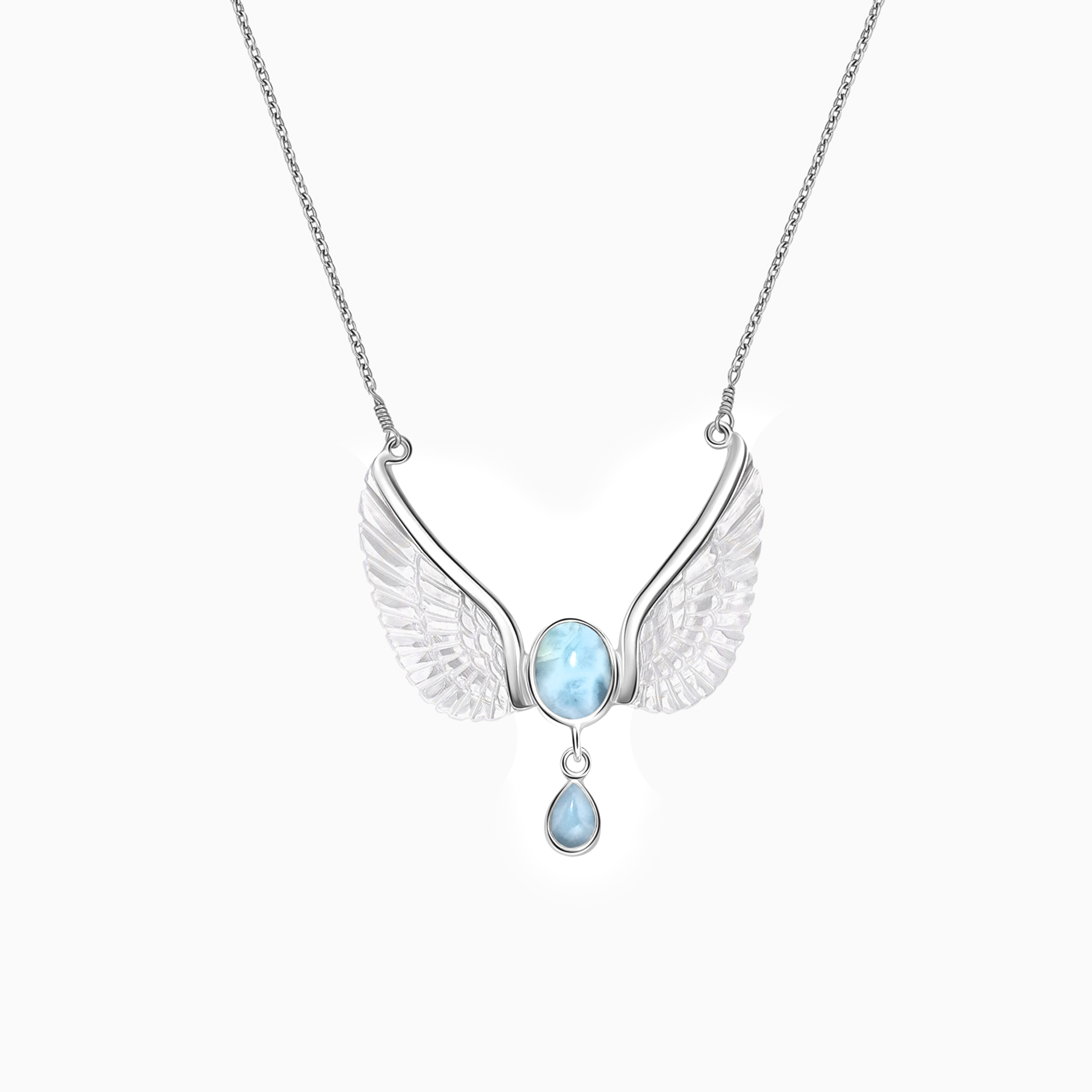 

Кулон из бижутерного сплава Onna jewellery LR mini, ларимар/перламутр, LR mini