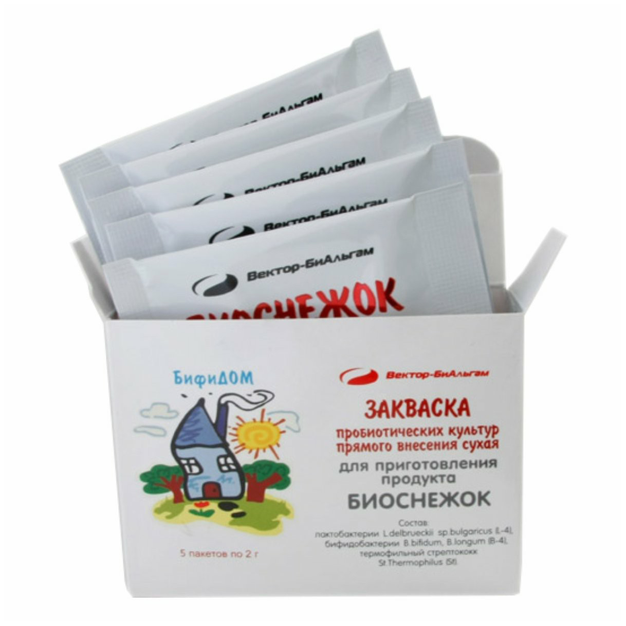 

Закваска Вектор-БиАльгам Бифидом Биоснежок 2 г х 5 шт