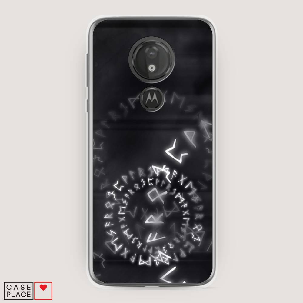 

Чехол на Motorola Moto G7 Power "Руны", Серый;черный, 241350-3