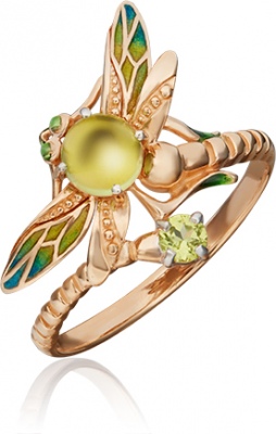 

Кольцо из золота р. 18 PLATINA jewelry 01-5458-00-205-1110-57, эмаль, 01-5458-00-205-1110-57