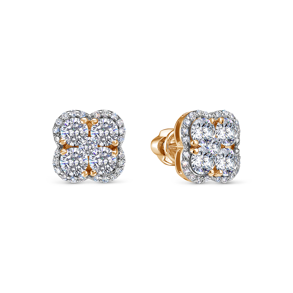 

Серьги из золота Vesna jewelry 41434-151-00-00, бриллиант, 41434-151-00-00