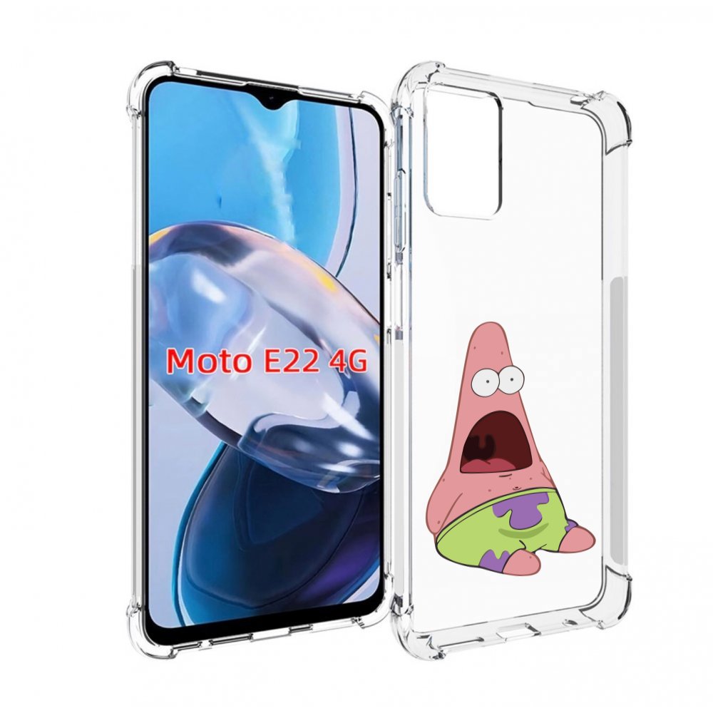 

Чехол MyPads патрик-в-шоке детский для Motorola Moto E22 4G / E22i 4G, Прозрачный, Tocco