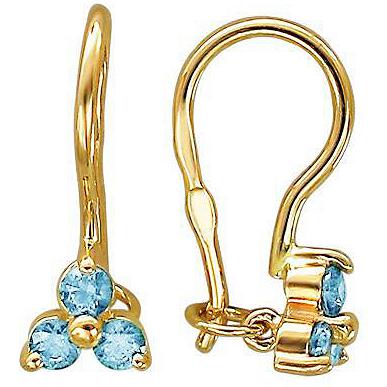 

Серьги из желтого золота Эстет 01С238269-6, шпинель, 01С238269-6