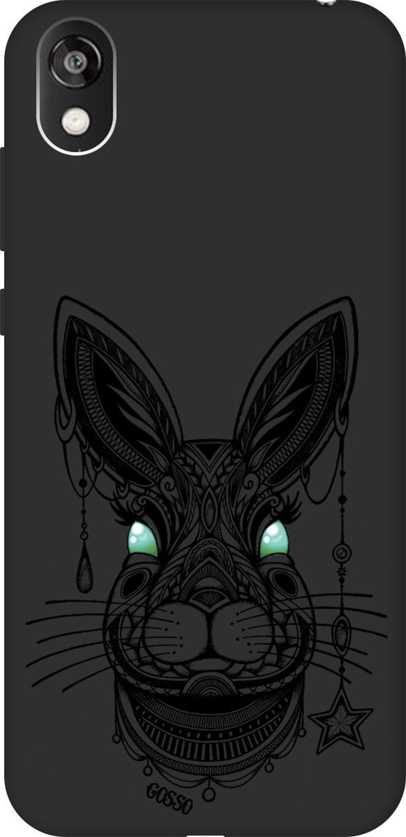 

Чехол на Honor 8S/Huawei Y5 (2019) "Grand Rabbit" черный, Черный;голубой, 607