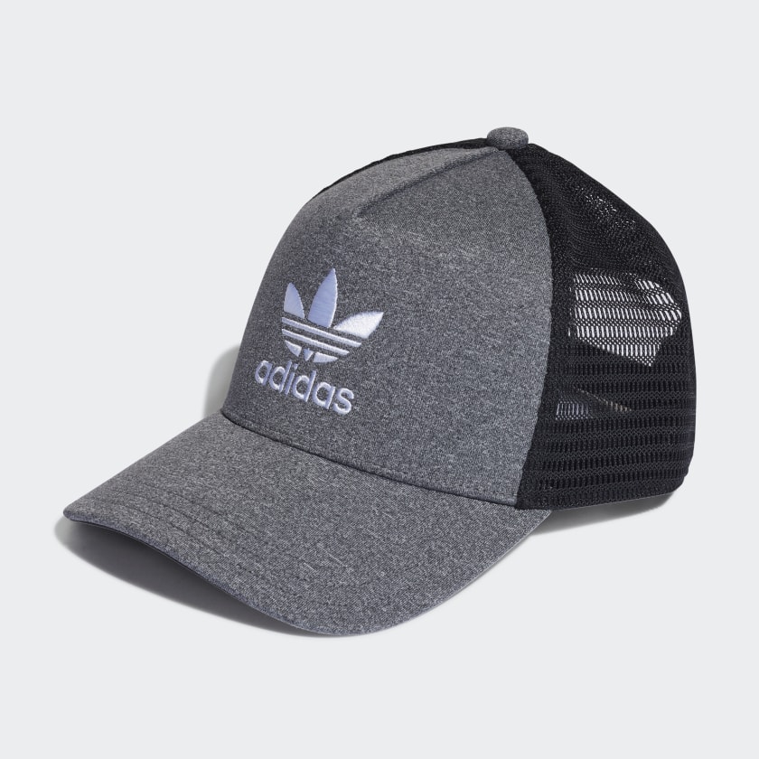 фото Бейсболка мужская adidas curved trucker cap черная р.56-58