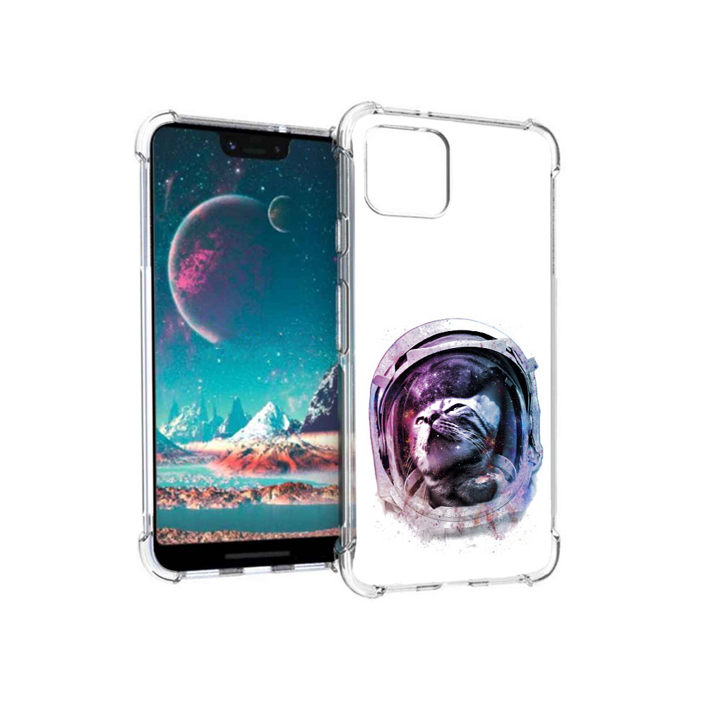

Чехол MyPads Tocco для Google Pixel 4 кот в шлеме, Прозрачный, Tocco