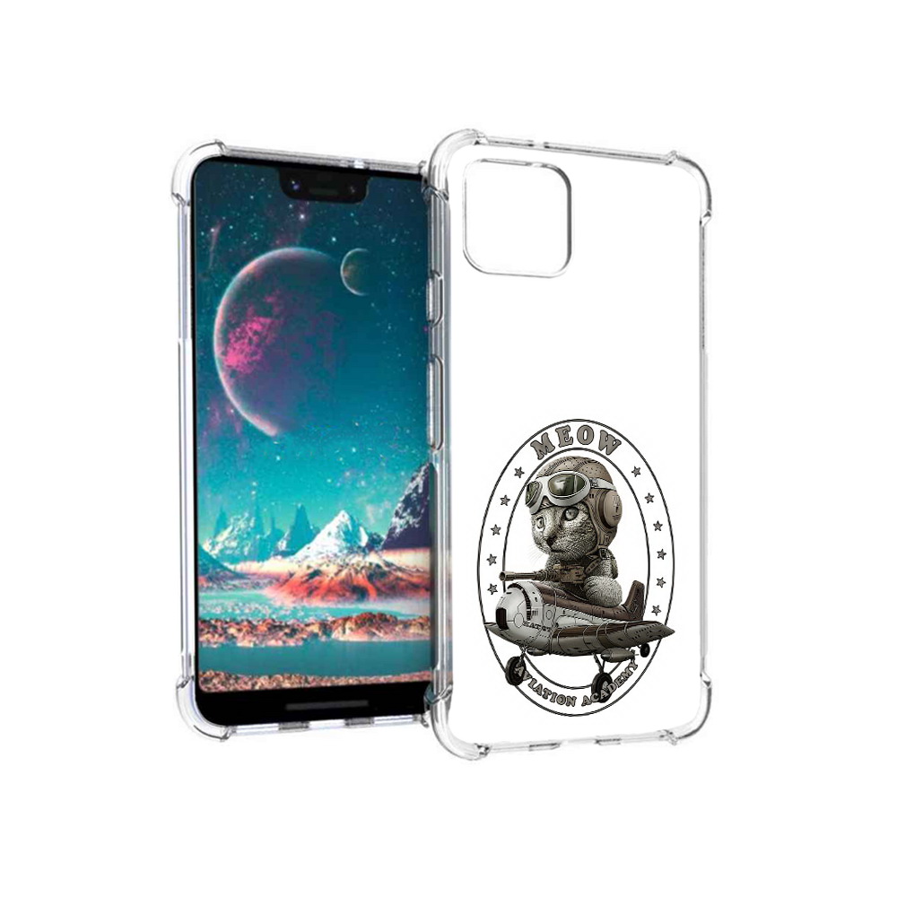 

Чехол MyPads Tocco для Google Pixel 4 кот в самолете, Прозрачный, Tocco