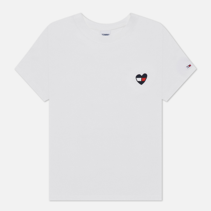 фото Футболка женская tommy jeans dw0dw10418 белая s