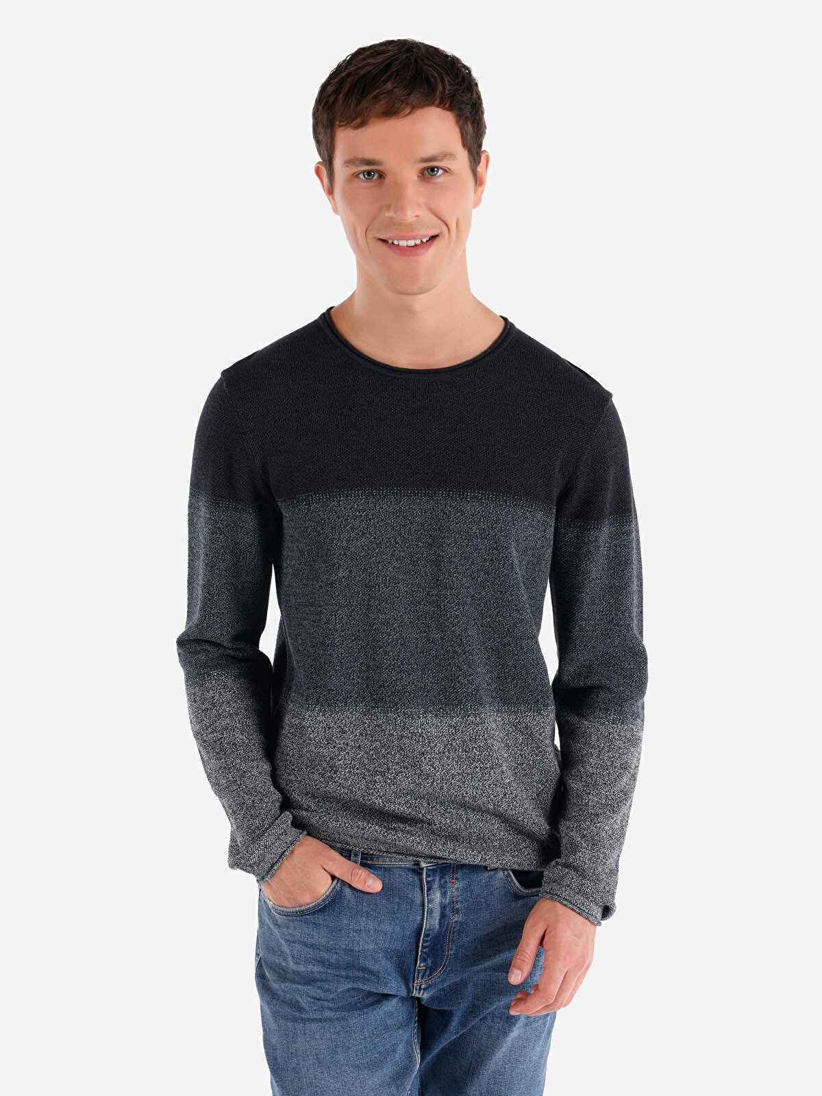 

Джемпер мужской COLIN'S CL1064867 серый S, CL1064867