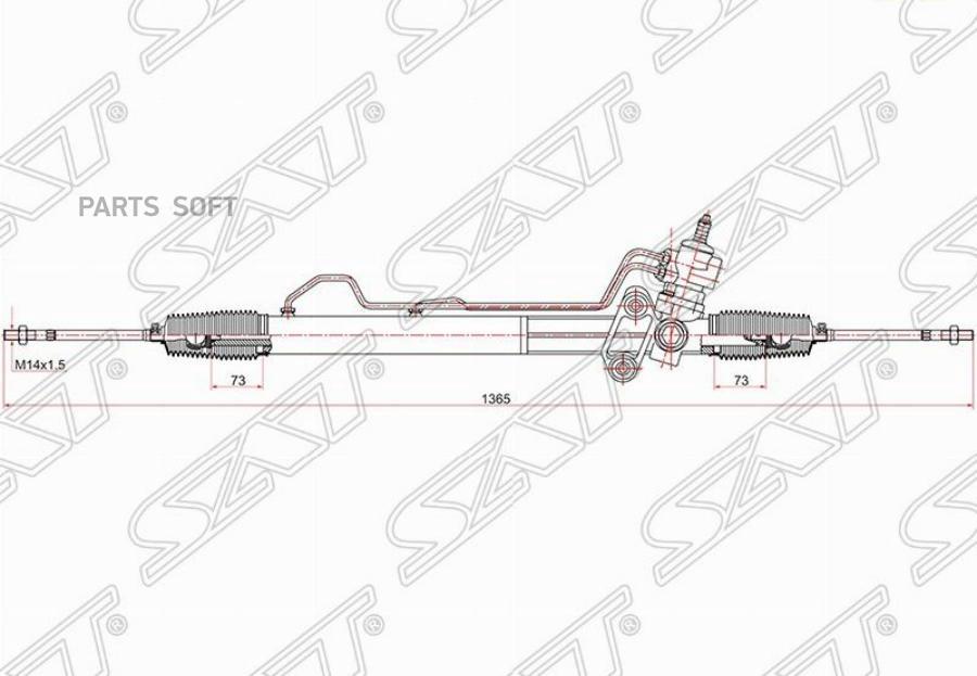 Sat Рейка Рулевая Hyundai Starex H1 97- 2Wd Lhd