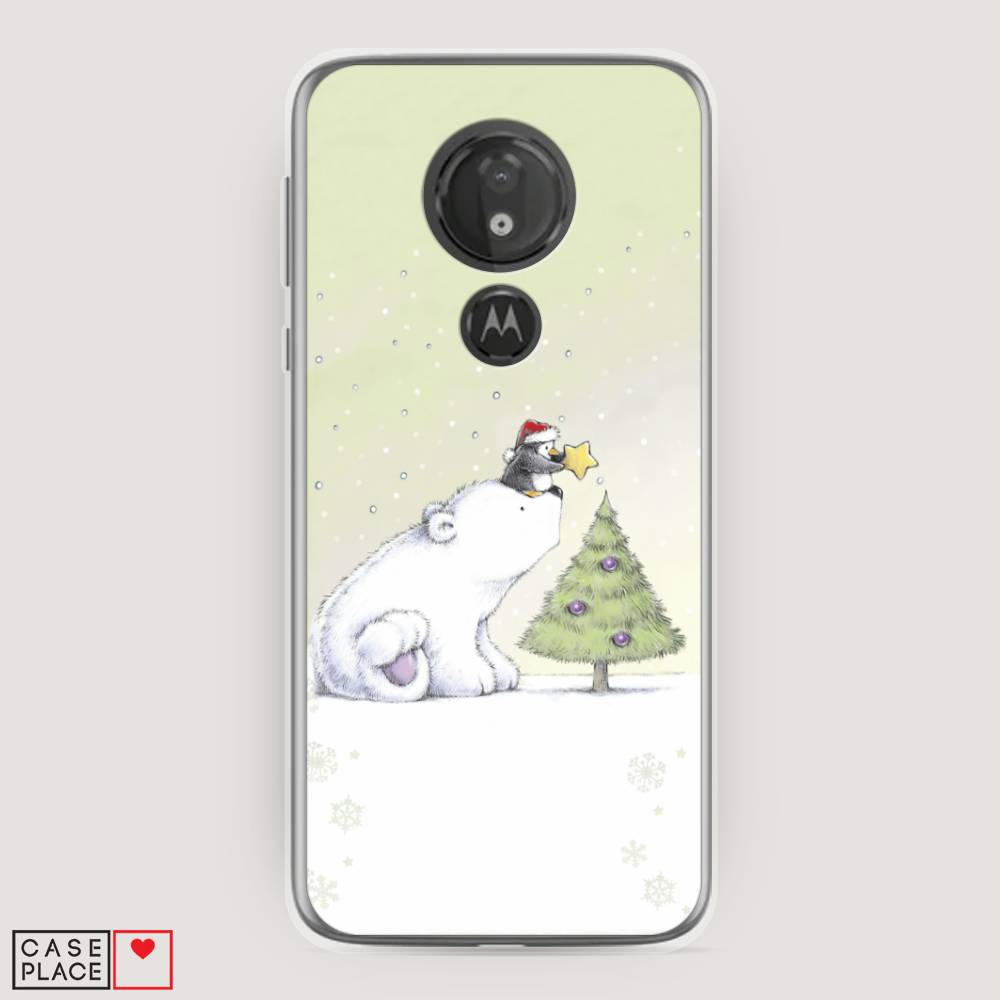 

Чехол на Motorola Moto G7 Power "Украшение елки", Белый;бежевый, 241350-5