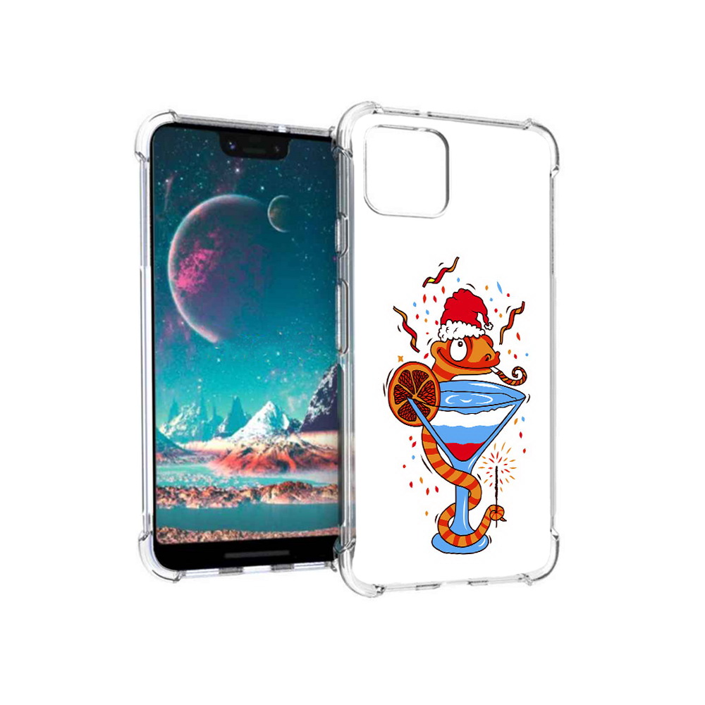 

Чехол MyPads Tocco для Google Pixel 4 змейка (PT139521.618.364), Прозрачный, Tocco
