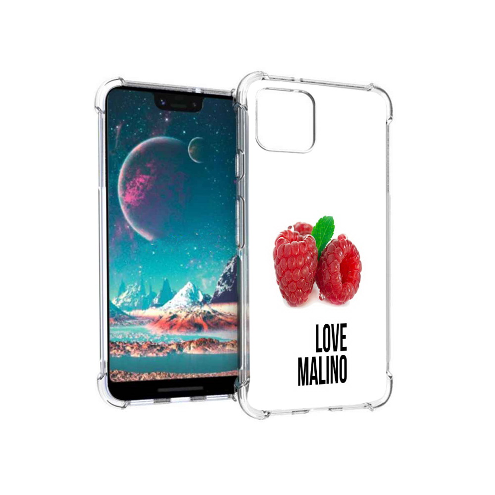 

Чехол MyPads Tocco для Google Pixel 4 Бренд лове малино (PT139521.618.36), Прозрачный, Tocco
