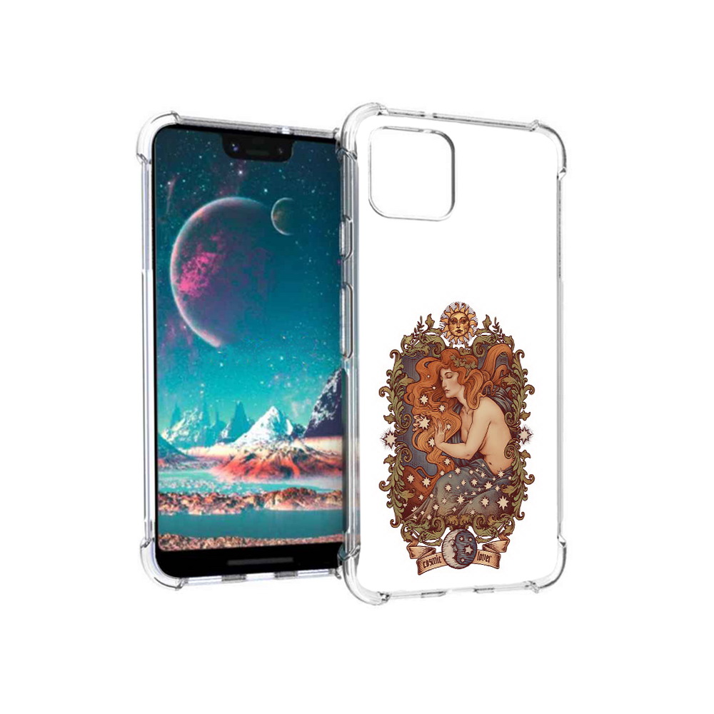 

Чехол MyPads Tocco для Google Pixel 4 звездная девушка абстракция, Прозрачный, Tocco