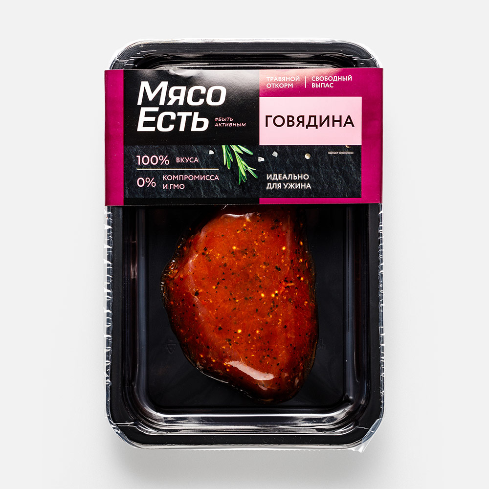 Стейк Мясо есть! Минутка говядина, охлаждённый, в маринаде, 150 г