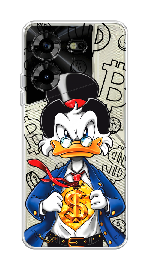 

Чехол на Tecno Pova 5 "Scrooge Goldman", Черный;белый;синий, 303950-1