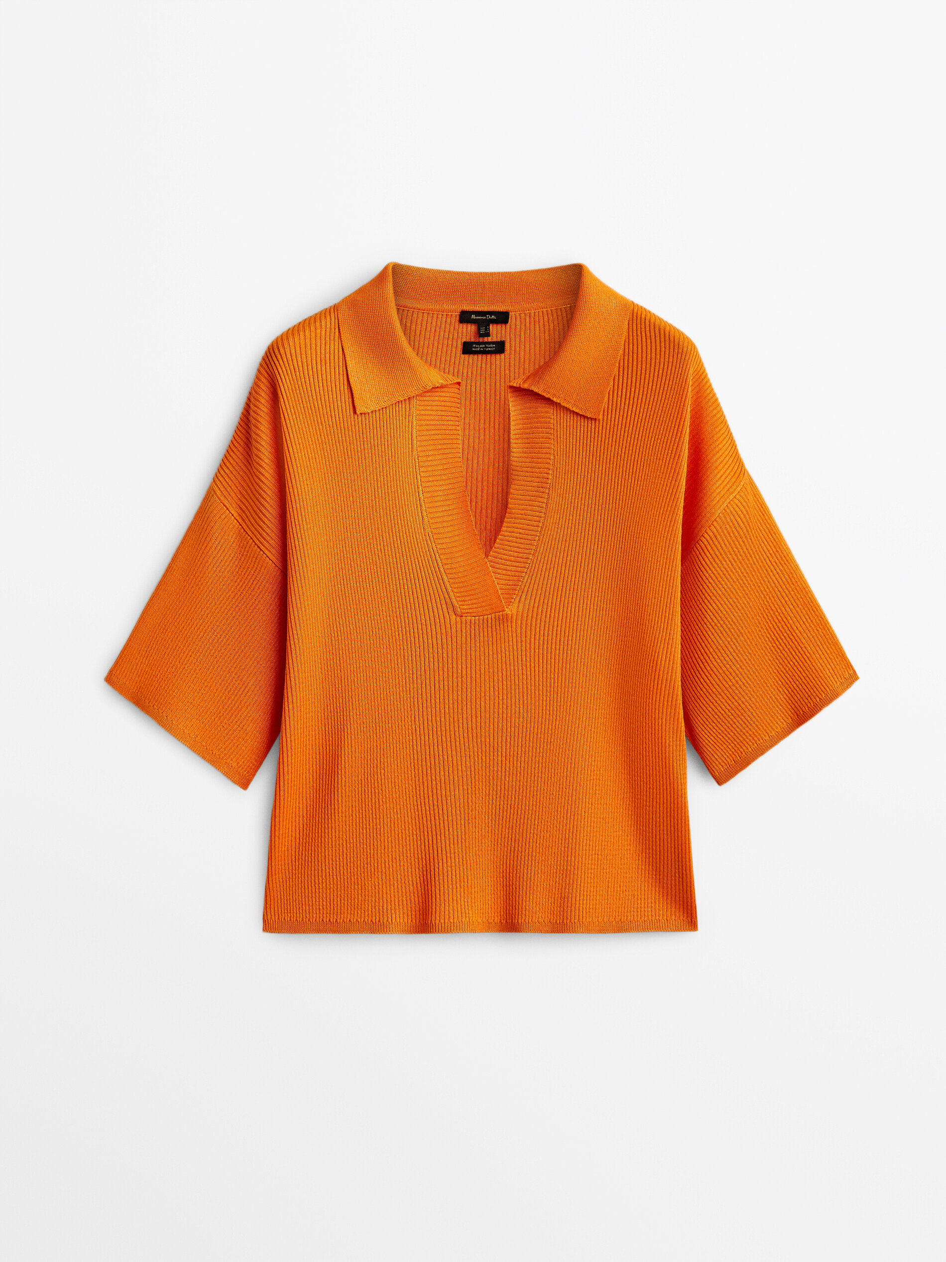 

Пуловер женский Massimo Dutti 05691618615 оранжевый M, 05691618615