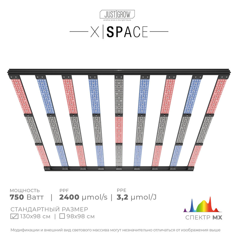 

Фитосветильник Just Grow X-Space MX, 750 Вт, X-Space MX 3.2/J