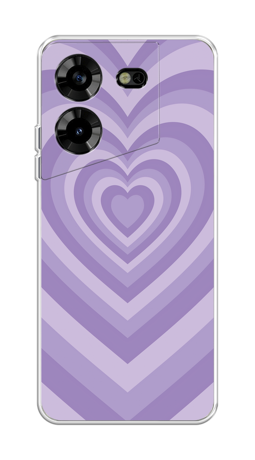 

Чехол на Tecno Pova 5 "Violet heart latte", Фиолетовый, 303950-1