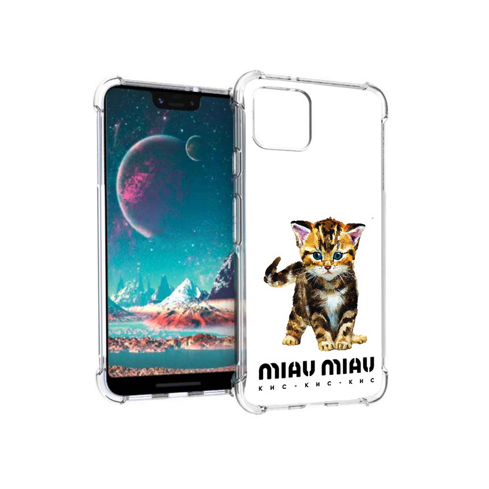 

Чехол MyPads Tocco для Google Pixel 4 Бренд miau miau (PT139521.618.34), Прозрачный, Tocco