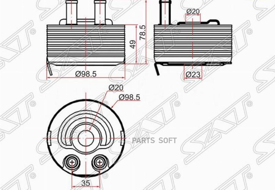 

Sat Радиатор Масляный Nissan Navara 05-/Pathfinder 04-13