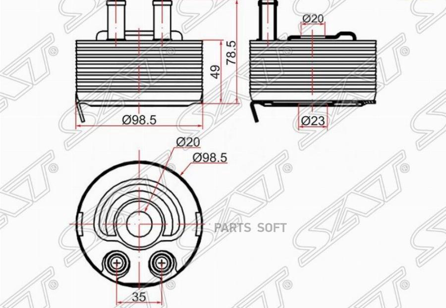 Sat Радиатор Масляный Nissan Navara 05-/Pathfinder 04-13