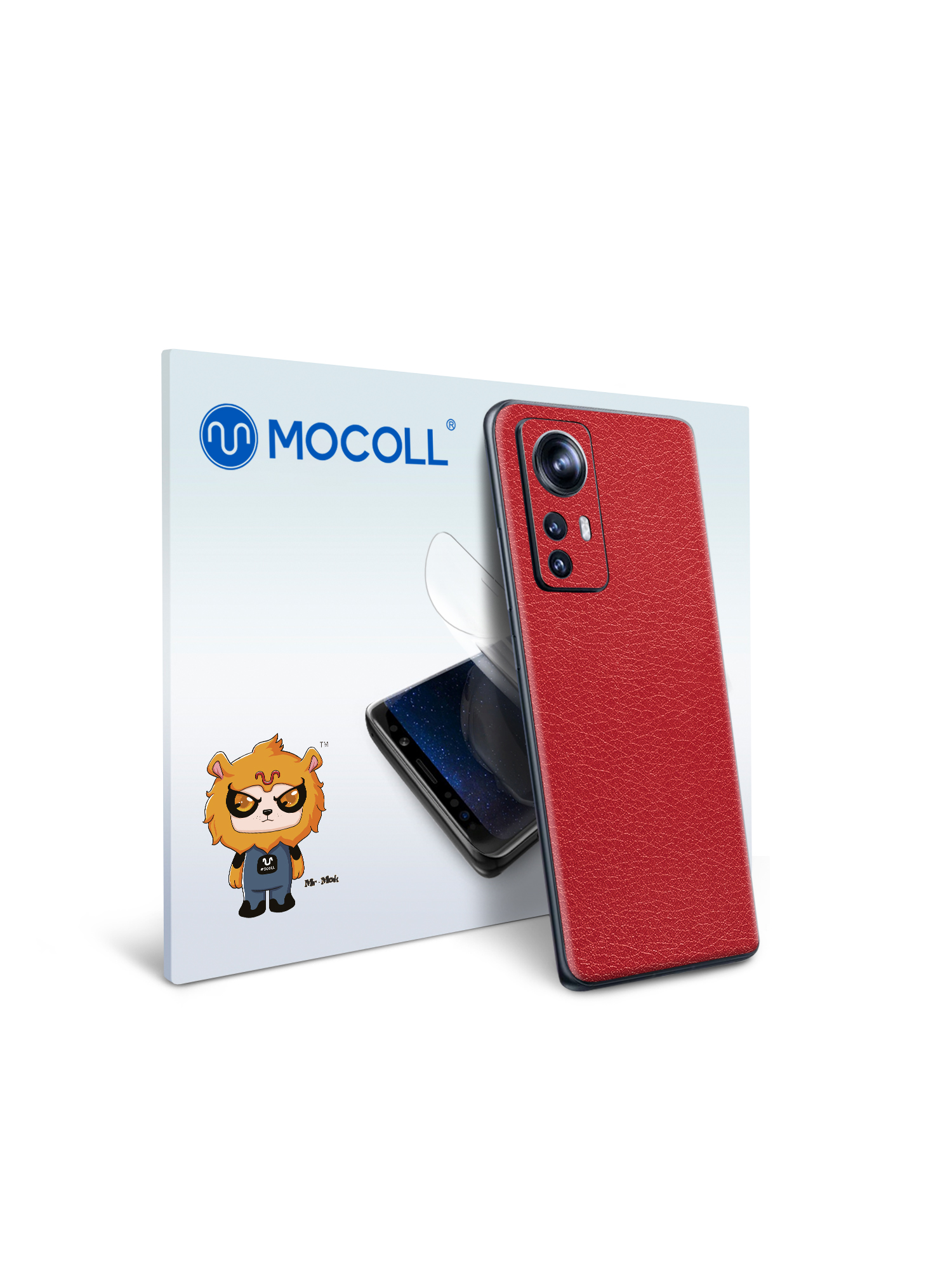 

Гидрогелевая защитная пленка MOCOLL для задней панели Xiaomi 12X Кожа Красная