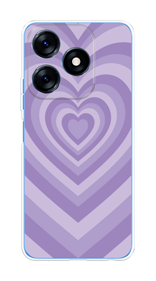 

Чехол на Tecno Spark 10/10C "Violet heart latte", Фиолетовый, 303550-1