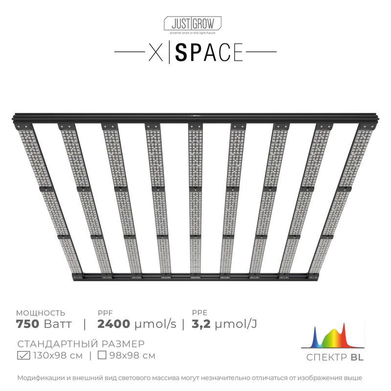 

Фитосветильник Just Grow X-Space BL, 750 Вт, X-Space BL 3.2/J