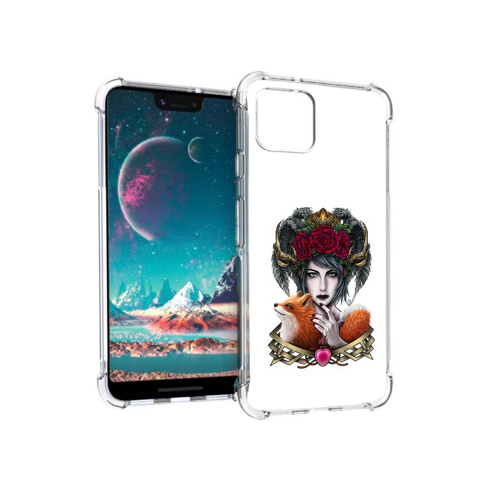 

Чехол MyPads Tocco для Google Pixel 4 девушка с лисой, Прозрачный, Tocco