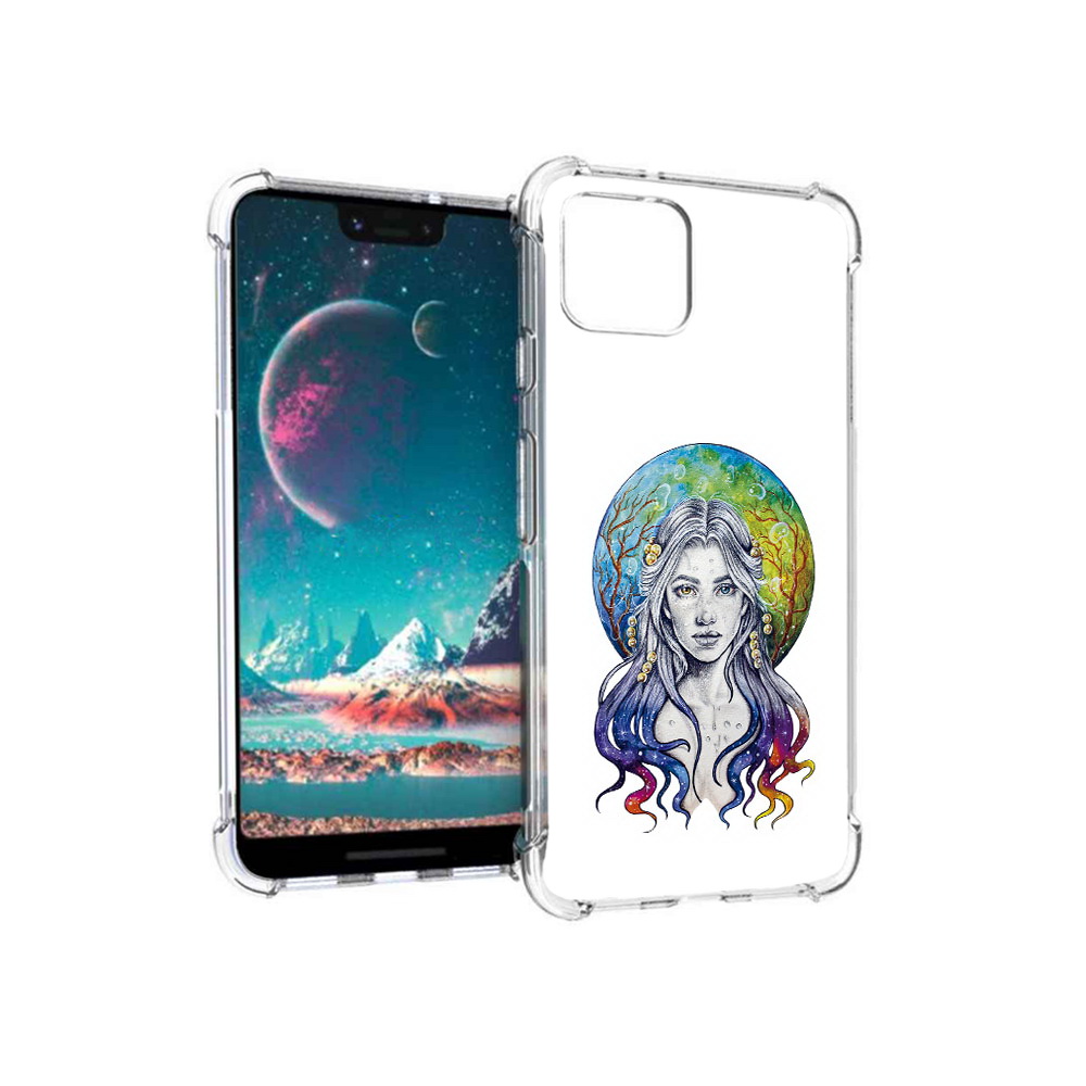 

Чехол MyPads Tocco для Google Pixel 4 девушка с красивыми волосами, Прозрачный, Tocco