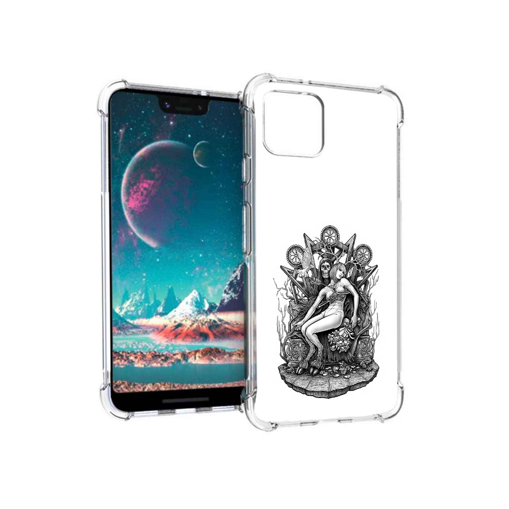 

Чехол MyPads Tocco для Google Pixel 4 девушка на троне (PT139521.618.309), Прозрачный, Tocco