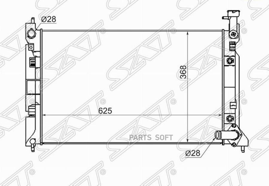 

Sat Радиатор Mitsubishi Colt 4G15/4G19 Z25/8A 02-
