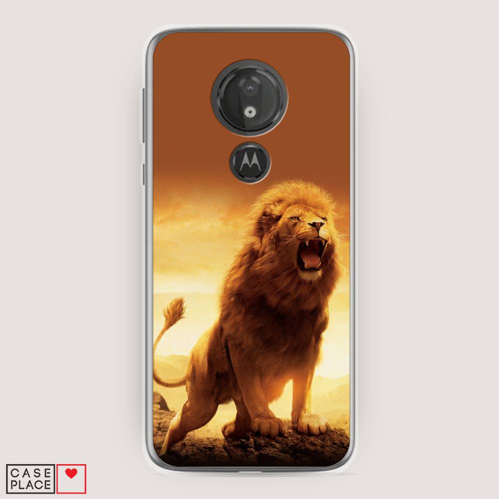

Чехол на Motorola Moto G7 Power "Львиный рык", Коричневый;желтый;оранжевый, 241350-1