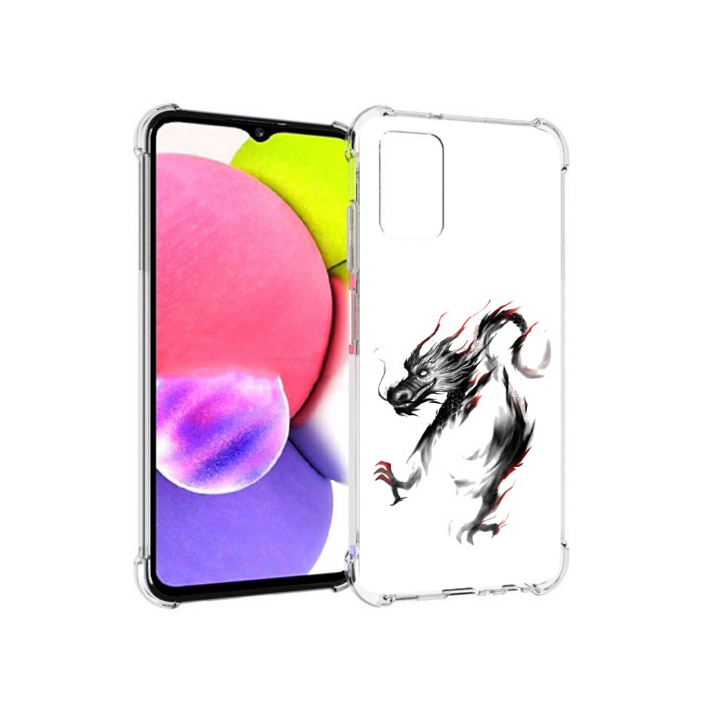 

Чехол MyPads Tocco для Samsung Galaxy A03s черный дракон (PT162170.549.690), Прозрачный, Tocco