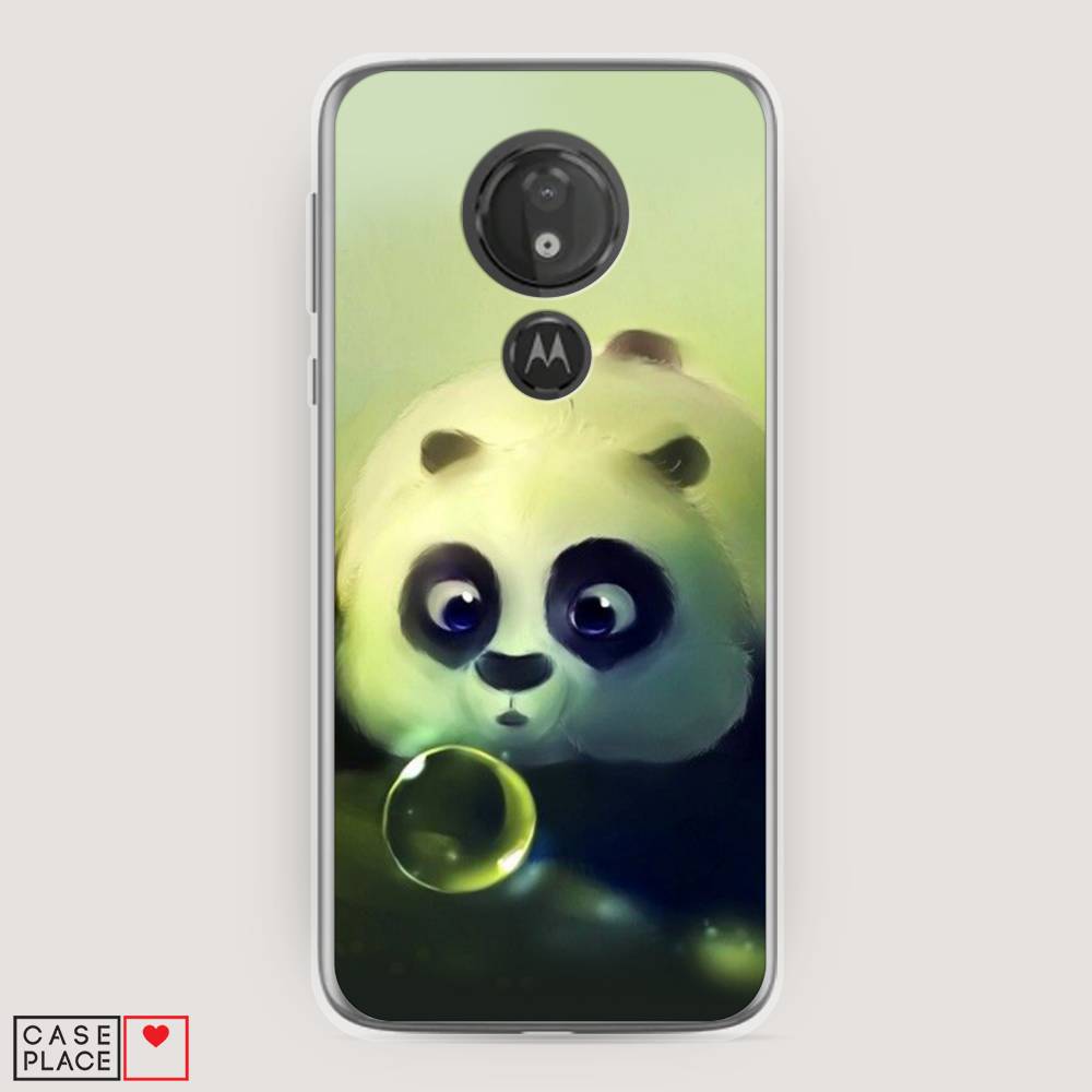 

Чехол на Motorola Moto G7 Power "Малыш панды", Зеленый;черный;серый, 241350-1