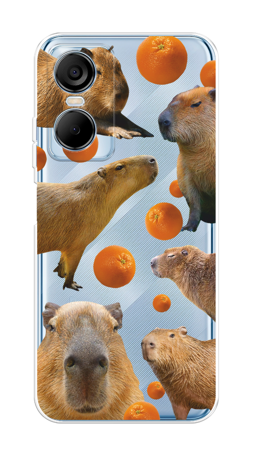 

Чехол на Tecno Pop 6 Pro "Капибара и апельсины", Бежевый;оранжевый, 302750-1
