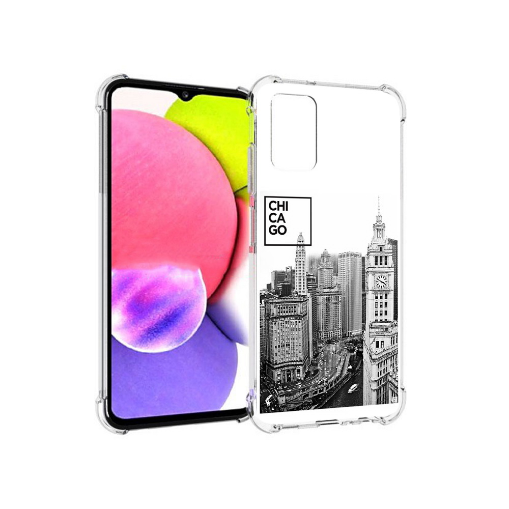 

Чехол MyPads Tocco для Samsung Galaxy A03s черно белый чикаго (PT162170.549.689), Прозрачный, Tocco