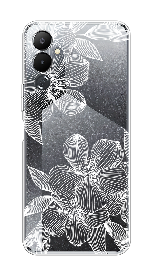 

Чехол на Tecno Pova 4 "Крокус", Белый;прозрачный, 302550-1