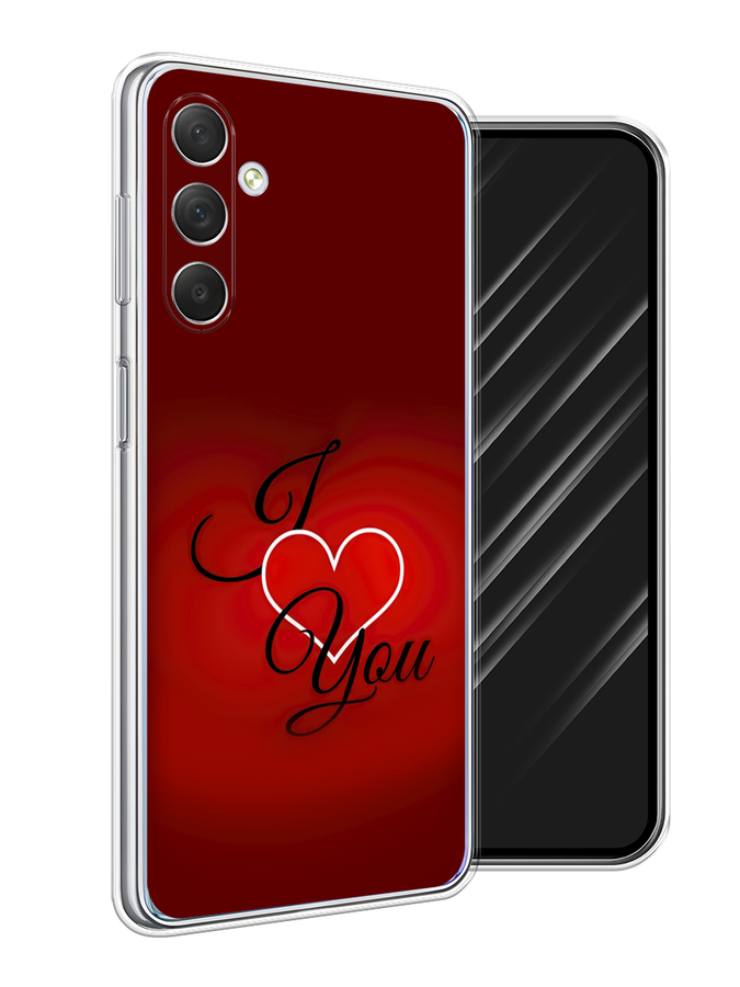 

Чехол Awog на Samsung Galaxy M54 "I love you 3", Красный;бордовый;черный, 2108250-6