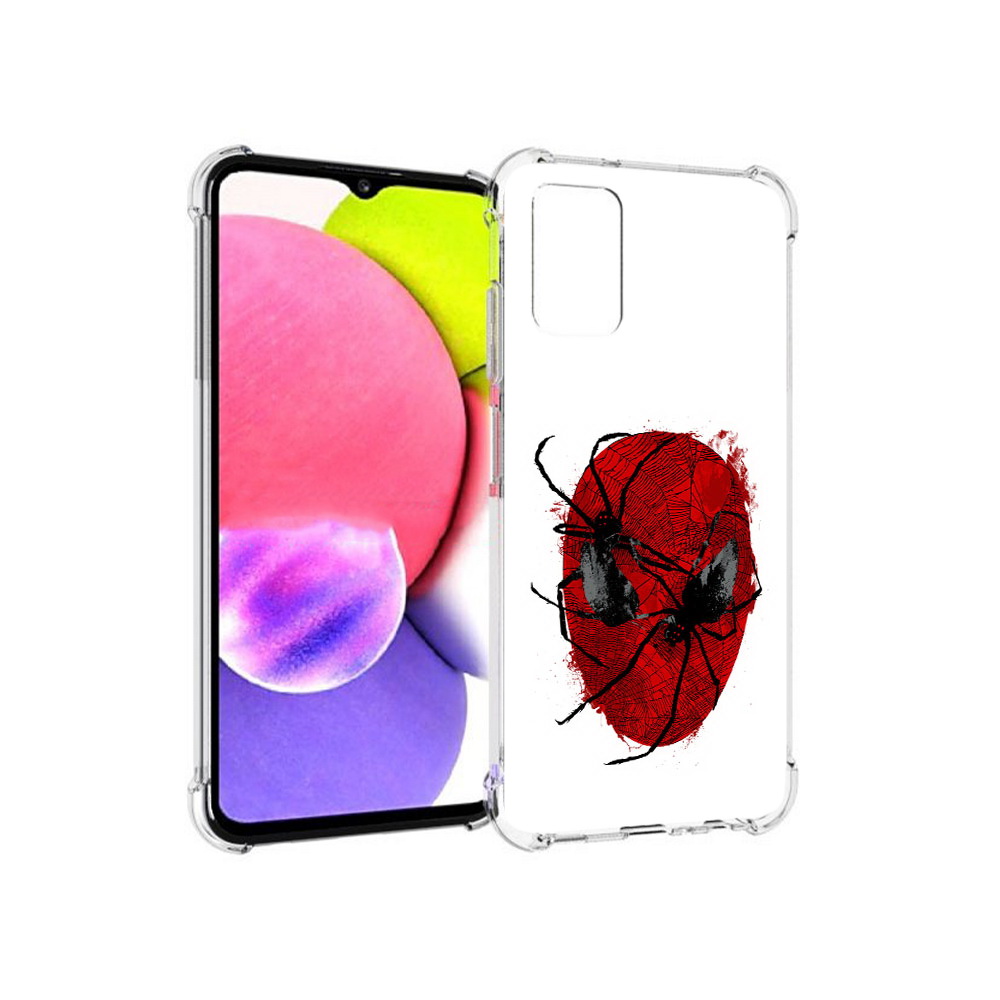 

Чехол MyPads Tocco для Samsung Galaxy A03s человек паук (PT162170.549.673), Прозрачный, Tocco